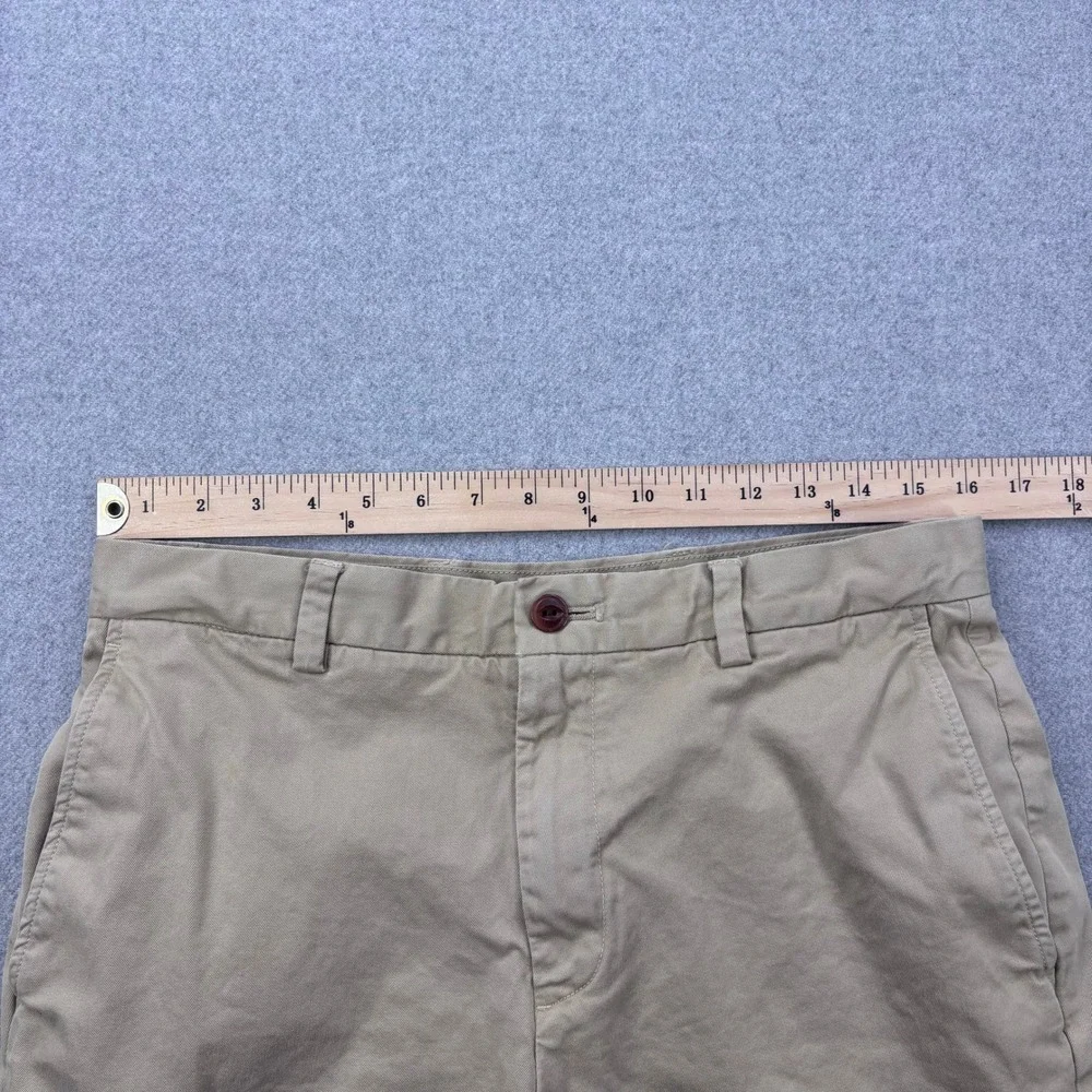 Brooks Brothers Red Fleece Chino Pants Mens‎ 32x32 (Tagged 33x34) Khaki Slim Fit